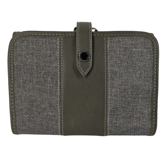 BVLGARI Toiletry Travel Bag - Gray with Black Strip - Durable and Stylish - Picture 1 of 6